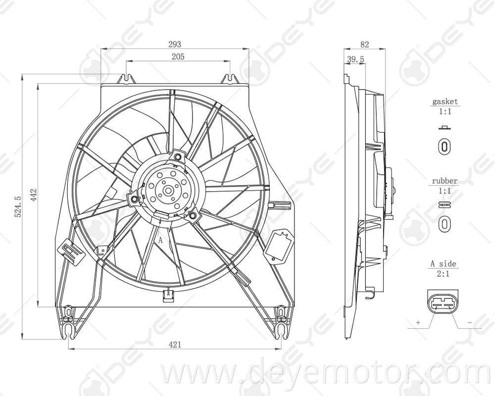 7701043963 4 low price 12v radiator cooling fan motor for RENAULT KANGOO